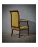 MidCentury Walnut Brass and Velvet ArmChairs, 1950 MidCentury Walnut Brass and Velvet ArmChairs, 1950