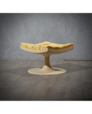 Midcentury Yellow Velvet Armchairs and Pouf, 1970 Midcentury Yellow Velvet Armchairs and Pouf, 1970