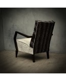 Midcentury Beechwood and Velvet Italian Armchairs, 1950. Midcentury Beechwood and Velvet Italian Armchairs, 1950.