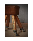 Midcentury Leather and Wood Italian Gymnastics Horse, 1960 Midcentury Leather and Wood Italian Gymnastics Horse, 1960