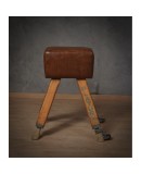 Midcentury Leather and Wood Italian Gymnastics Horse, 1960 Midcentury Leather and Wood Italian Gymnastics Horse, 1960