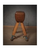 Midcentury Leather and Wood Italian Gymnastics Horse, 1960 Midcentury Leather and Wood Italian Gymnastics Horse, 1960