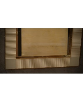 SP 73 Specchio in vetro di Murano color crema e ottone, 2000