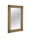 Murano Cream Color Glass and Brass Mid-Century Consolle Wall Mirror, 2000