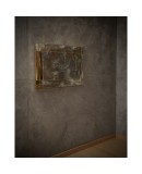 Murano Glass and Brass Mid-Century Consolle Wall Mirror, 2000