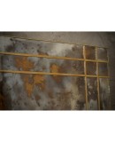 Murano Glass and Brass Mid-Century Consolle Wall Mirror, 2000