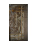 Murano Glass and Brass Mid-Century Consolle Wall Mirror, 2000