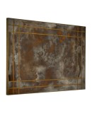 Murano Glass and Brass Mid-Century Consolle Wall Mirror, 2000