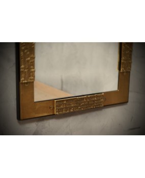 SP 68 Specchio Frigerio in ottone e legno nero, 1970