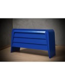 MidCentury Blue Goatskin Italian Commode Chest of Drawer, 1990 MidCentury Blue Goatskin Italian Commode Chest of Drawer, 1990