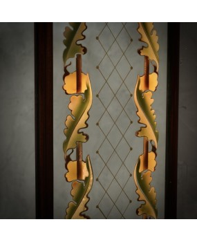Luigi Brusotti Walnut Wood and Mirrored Glass Wall Mirror, 1940