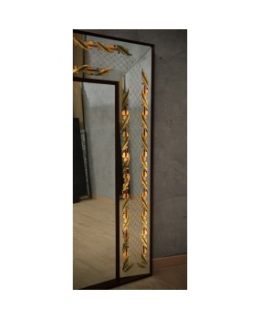 Luigi Brusotti Walnut Wood and Mirrored Glass Wall Mirror, 1940