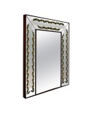 Luigi Brusotti Walnut Wood and Mirrored Glass Wall Mirror, 1940 Luigi Brusotti Walnut Wood and Mirrored Glass Wall Mirror, 1940
