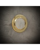 MidCentury Round Brass Italian Wall Mirror, 1970 MidCentury Round Brass Italian Wall Mirror, 1970