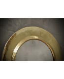 MidCentury Round Brass Italian Wall Mirror, 1970 MidCentury Round Brass Italian Wall Mirror, 1970