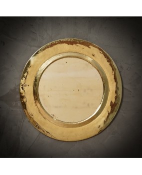 MidCentury Round Brass Italian Wall Mirror, 1970