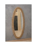 Olaf von Bohr Per Bonacina Rattan and Wicker Wall Mirror, 1960
