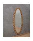 Olaf von Bohr Per Bonacina Rattan and Wicker Wall Mirror, 1960