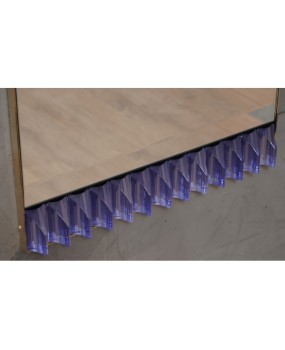 Murano Periwinkle Glass and Brass Mid-Century Wall Mirror, 1990
