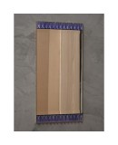 Murano Periwinkle Glass and Brass Mid-Century Wall Mirror, 1990