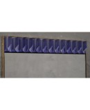 Murano Periwinkle Glass and Brass Mid-Century Wall Mirror, 1990
