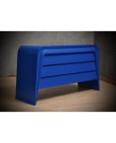 MidCentury Blue Goatskin Italian Commode Chest of Drawer, 1990 MidCentury Blue Goatskin Italian Commode Chest of Drawer, 1990