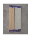 Murano Periwinkle Glass and Brass Mid-Century Wall Mirror, 1990