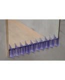 Murano Periwinkle Glass and Brass Mid-Century Wall Mirror, 1990