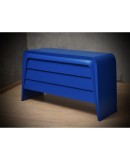 MidCentury Blue Goatskin Italian Commode Chest of Drawer, 1990 MidCentury Blue Goatskin Italian Commode Chest of Drawer, 1990