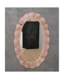 Murano Pink Glass and Brass Wall Mirror, 1990