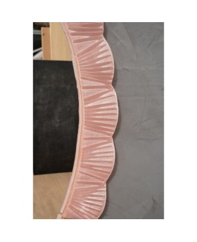 Murano Pink Glass and Brass Wall Mirror, 1990
