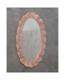 Murano Pink Glass and Brass Wall Mirror, 1990