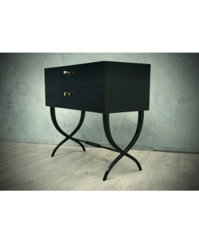 C 144 Comò Laccato Nero Italia, 1970