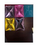 Murano Strong Violet Glass and Brass Wall Mirror, 2019 Murano Strong Violet Glass and Brass Wall Mirror, 2019