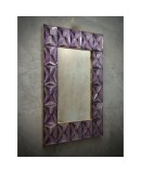 Murano Strong Violet Glass and Brass Wall Mirror, 2019 Murano Strong Violet Glass and Brass Wall Mirror, 2019