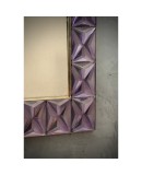 Murano Strong Violet Glass and Brass Wall Mirror, 2019 Murano Strong Violet Glass and Brass Wall Mirror, 2019