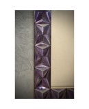 Murano Strong Violet Glass and Brass Wall Mirror, 2019 Murano Strong Violet Glass and Brass Wall Mirror, 2019