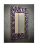 Murano Strong Violet Glass and Brass Wall Mirror, 2019 Murano Strong Violet Glass and Brass Wall Mirror, 2019
