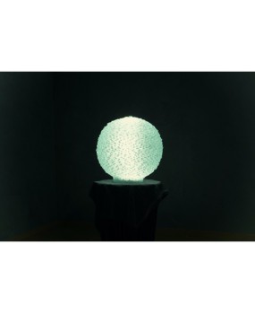 Murano Lunar Globe Art glass Round Water Green Color Floor / Table Lamp, 1970