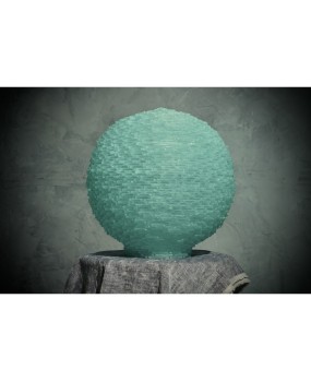 PI 170 Lampada da terra rotonda in vetro artistico Murano color verde acqua, 1970