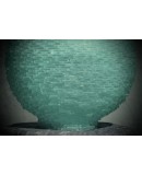 Murano Lunar Globe Art glass Round Water Green Color Floor / Table Lamp, 1970 Murano Lunar Globe Art glass Round Water Green Color Floor / Table Lamp, 1970