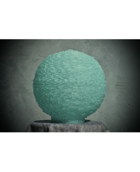 Murano Lunar Globe Art glass Round Water Green Color Floor / Table Lamp, 1970