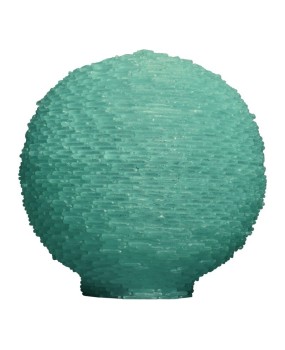 PI 170 Lampada da terra rotonda in vetro artistico Murano color verde acqua, 1970