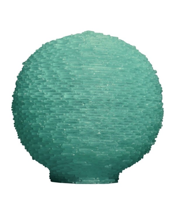 PI 170 Lampada da terra rotonda in vetro artistico Murano color verde acqua, 1970 PI 170 Lampada da terra rotonda in vetro artistico Murano color verde acqua, 1970