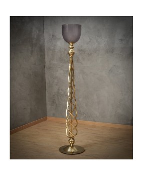 MidCentury Murano Glass and Brass Floor Lamp, 1970