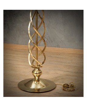 MidCentury Murano Glass and Brass Floor Lamp, 1970