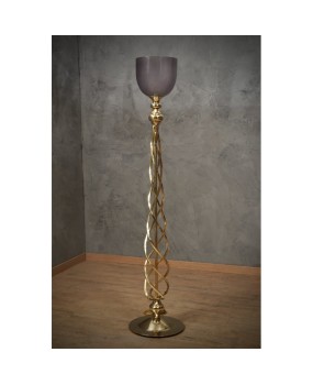 MidCentury Murano Glass and Brass Floor Lamp, 1970