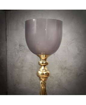 MidCentury Murano Glass and Brass Floor Lamp, 1970