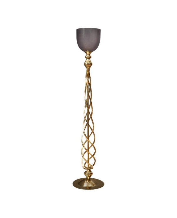 MidCentury Murano Glass and Brass Floor Lamp, 1970
