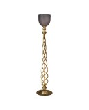 MidCentury Murano Glass and Brass Floor Lamp, 1970